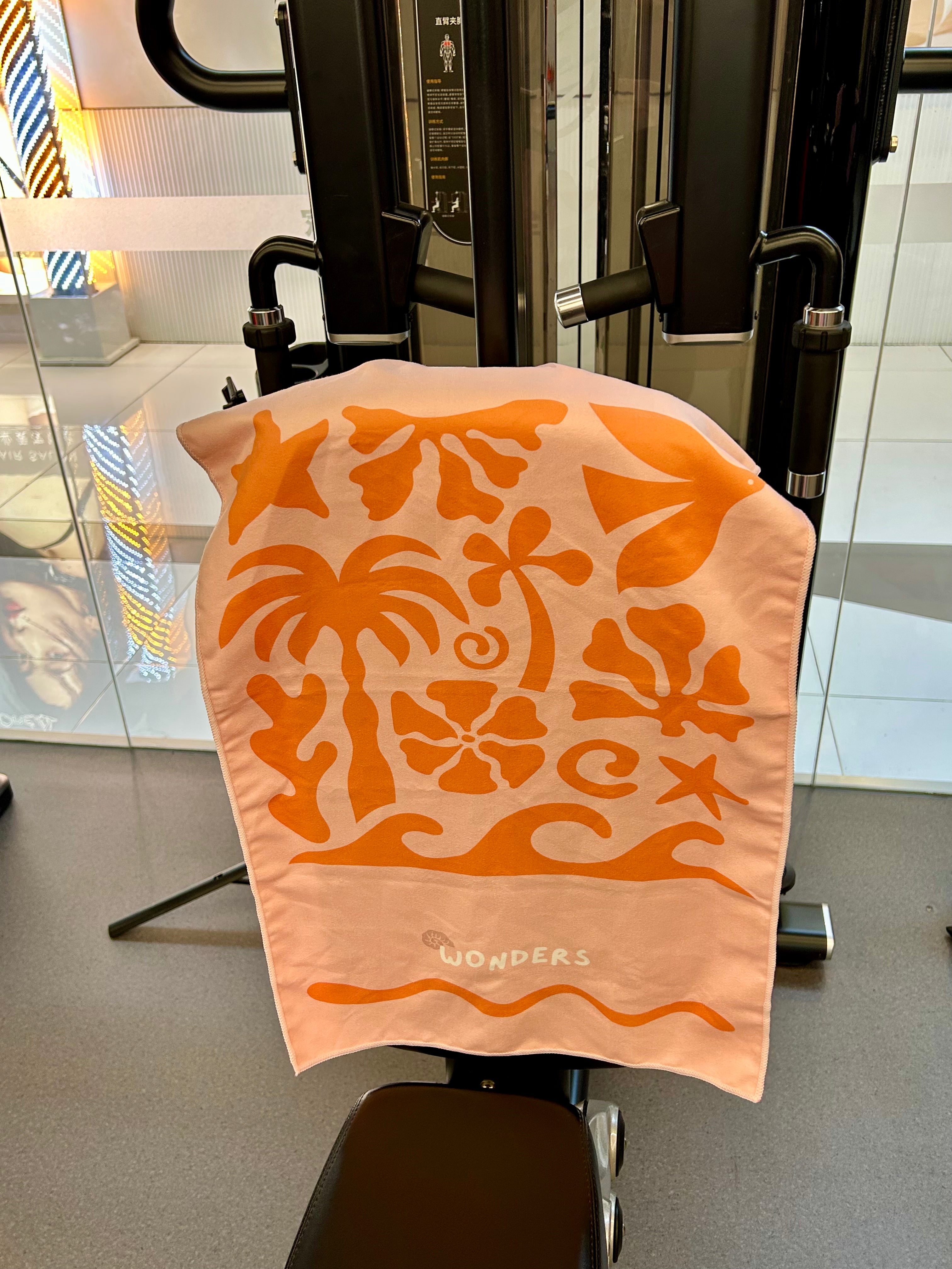 Pink Wave Fitness Towel